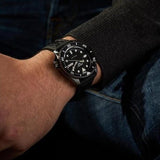 Seiko 5 Sport Automatic Black Dial Black Silicone Strap Watch For Men - SRPD65K3