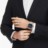 Emporio Armani Luigi Chronograph Blue Dial Silver Mesh Bracelet Watch For Men - AR80038 Buy Now By Emporio Armani