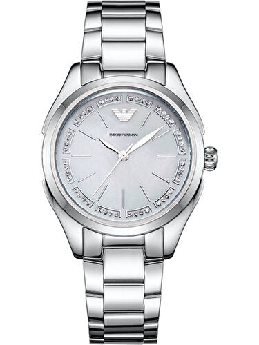 Emporio Armani Valeria Quartz Mother of Pearl Dial Silver Steel Strap Watch For Women - AR11030 Buy Now By Emporio Armani