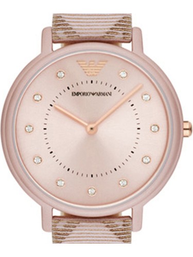 Emporio Armani Kappa Quartz Rose Gold Dial Pink Leather Strap Watch For Women - AR11010 Buy Now By Emporio Armani