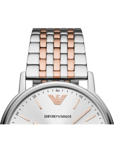 Emporio Armani Kappa Quartz Silver Dial Two Tone Mesh Bracelet Watch For Men - AR11093 Buy Now By Emporio Armani