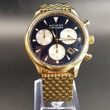 Movado Heritage Calendoplan Blue Dial Gold Steel Strap Watch for Men - 3650015 Buy Now By Movado