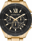 Michael Kors Brecken Chronograph Black Dial Gold Steel Strap Watch For Men - MK8848 Buy Now By Michael Kors