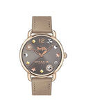 Coach Delancey Grey Dial Grey Leather Strap Watch For Women - 14502797 Buy Now By Coach