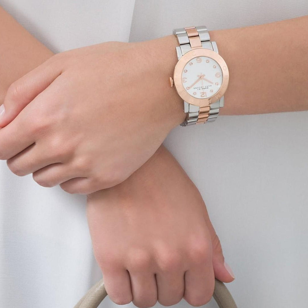 Marc Jacobs Amy Silver Dial Two Tone Steel Strap Watch for Women - MBM3194 Buy Now By Marc Jacobs