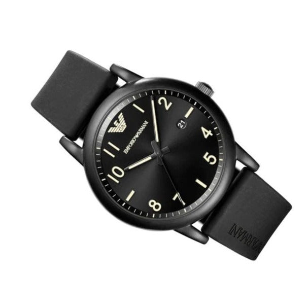 Emporio Armani Luigi Quartz Black Dial Black Silicon Strap Watch For Men - AR11071 Buy Now By Emporio Armani