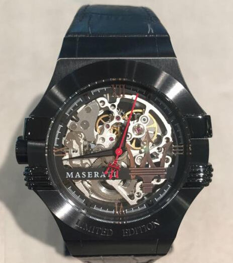 Maserati Automatic Skeleton Black Dial Black Leather Strap Watch For Men - R8821108021 Buy Now By Maserati