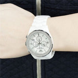 Emporio Armani Ceramica Chronograph White Dial White Ceramic Strap Watch For Women - AR1456 Buy Now By Emporio Armani
