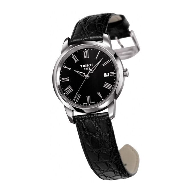 Tissot Classic Dream Black Dial Black Leather Strap Watch for Men - T033.410.16.053.01 Buy Now By Tissot