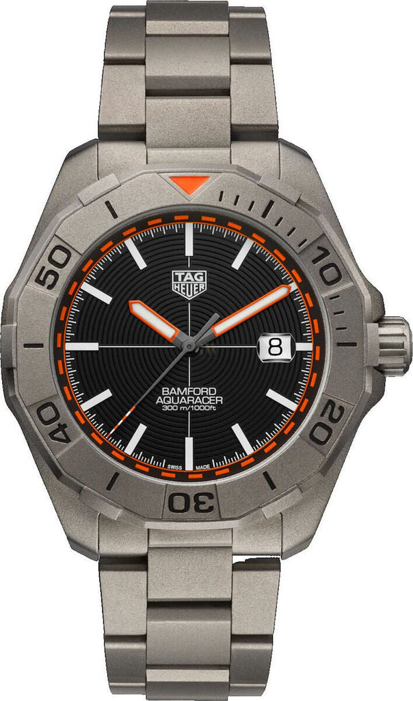Tag Heuer Aquaracer Calibre 5 Bamford Limited Edition Black Dial Grey Steel Strap Watch for Men - WAY208C.FC6383 Buy Now By Tag Heuer