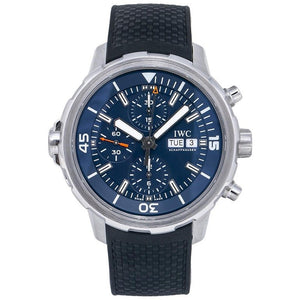 IWC Aquatimer Automatic Chronograph 44mm Blue Dial Black Rubber Strap Watch for Men - IW376805 Buy Now By IWC