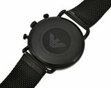 Emporio Armani Aviator Black Dial Black Mesh Bracelet Watch For Men - AR11142 Buy Now By Emporio Armani