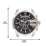Diesel Mega Chief Chronograph Black Dial Brown Leather Strap Watch For Men - DZ4290 Buy Now By Diesel