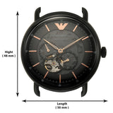 Emporio Armani Automatic Multifunction Black Dial Black Mesh Bracelet Watch For Men - AR60025 Buy Now By Emporio Armani