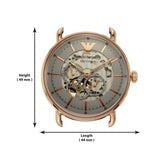 Emporio Armani Meccanico Automatic White Dial Brown Leather Strap Watch For Men - AR60027 Buy Now By Emporio Armani