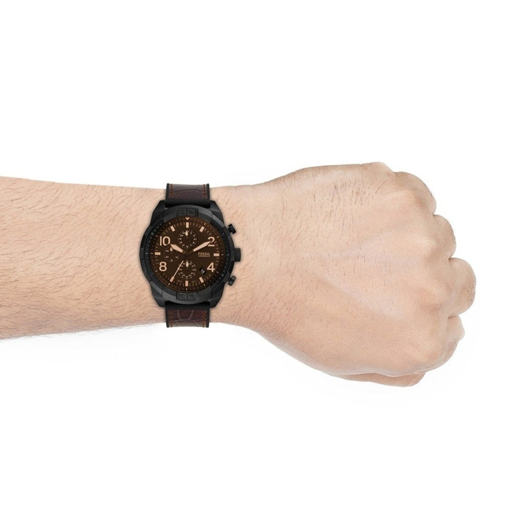Fossil Bowman Chronograph Brown Dial Brown Leather Strap Watch for Men - FS5601 Buy Now By Fossil