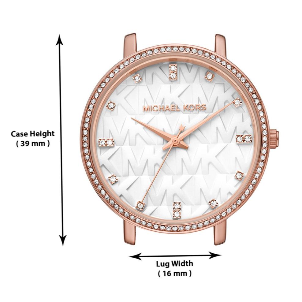Michael Kors Pyper Three-Hand White Dial Rose Gold Steel Strap Watch For Women - MK4594 Buy Now By Michael Kors