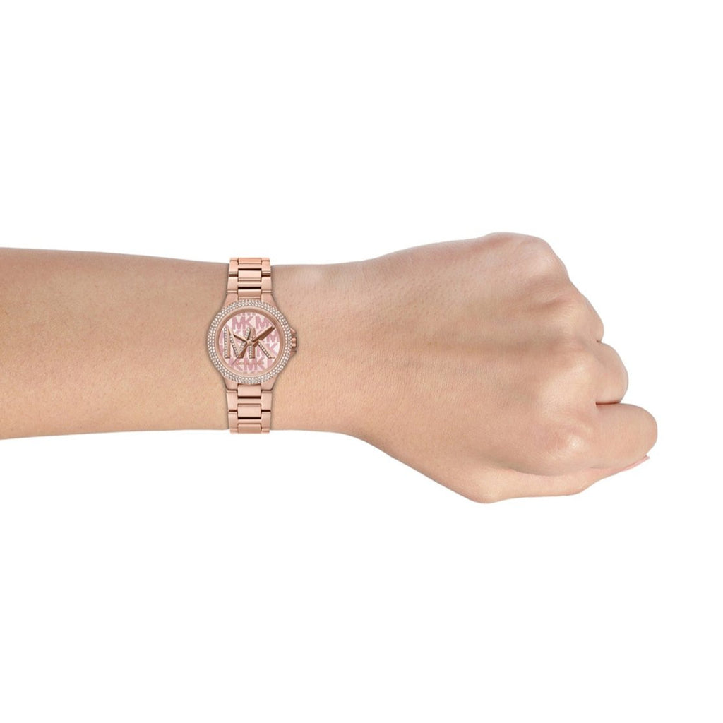 Michael Kors Camille Three Hand Rose Gold Dial Rose Gold Steel Strap Watch For Women - MK7197 Buy Now By Michael Kors