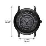 Emporio Armani Meccanico Skeleton Black Dial Black Steel Strap Watch For Men - AR60045 Buy Now By Emporio Armani