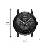 Emporio Armani Meccanico Quartz Black Dial Black Leather Strap Watch For Men - AR60032 Buy Now By Emporio Armani