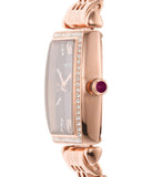 Emporio Armani Two Hand Diamonds Burgundy Dial Rose Gold Steel Strap Watch For Women - AR11488 Buy Now By Emporio Armani