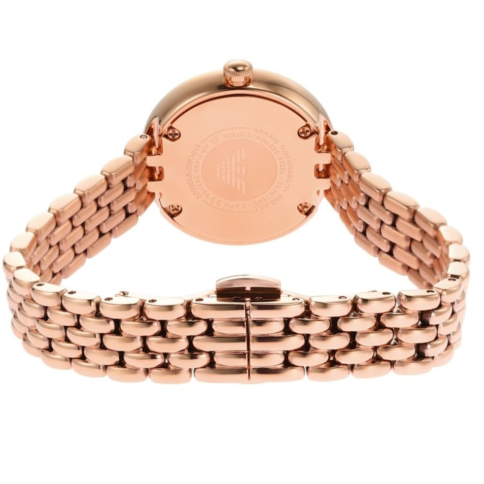 Emporio Armani Arianna Analog Mother of Pearl Dial Rose Gold Steel Strap Watch For Women - AR11196 Buy Now By Emporio Armani