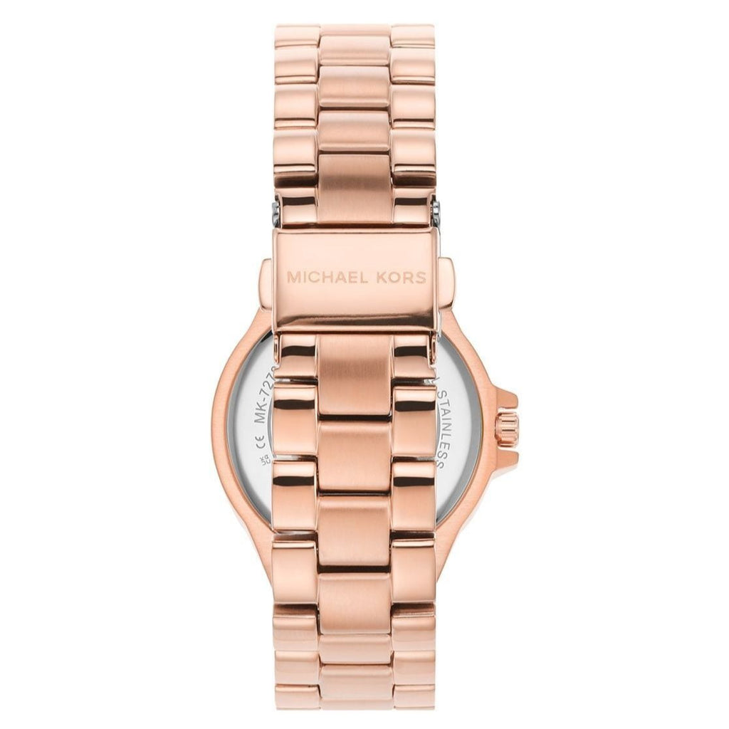 Michael Kors Lennox Three Hand Silver Dial Rose Gold Steel Strap Watch For Women - MK7279 Buy Now By Michael Kors