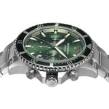 Emporio Armani Diver Chronograph Green Dial Silver Steel Strap Watch For Men - AR11500 Buy Now By Emporio Armani