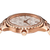Michael Kors Layton Three Hand Silver Dial Rose Gold Steel Strap Watch For Women - MK7297 Buy Now By Michael Kors