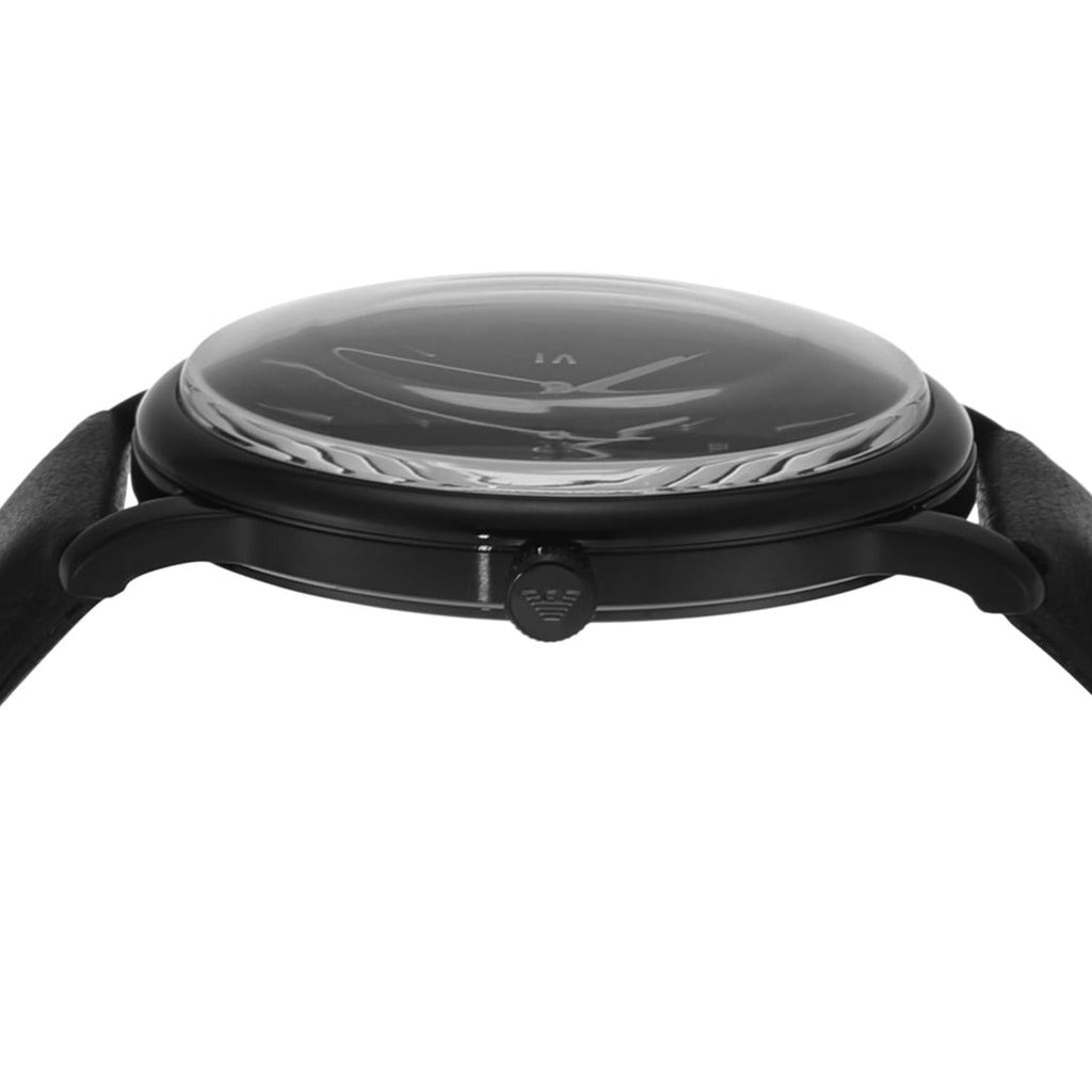 Emporio Armani Minimalist Analog Black Dial Black Leather Strap Watch For Men - AR11573 Buy Now By Emporio Armani