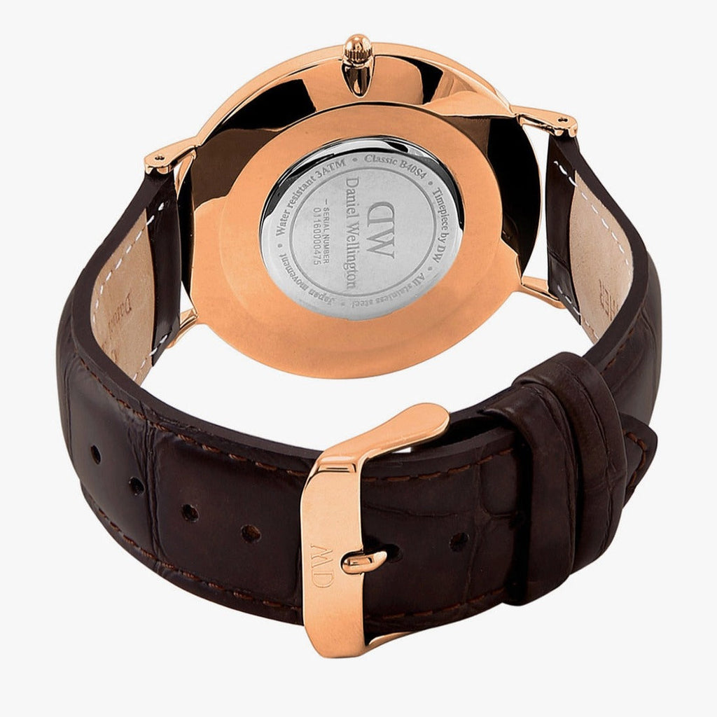 Daniel Wellington Classic York Black Dial Brown Leather Strap Watch For Men - DW00100128 Buy Now By Daniel Wellington