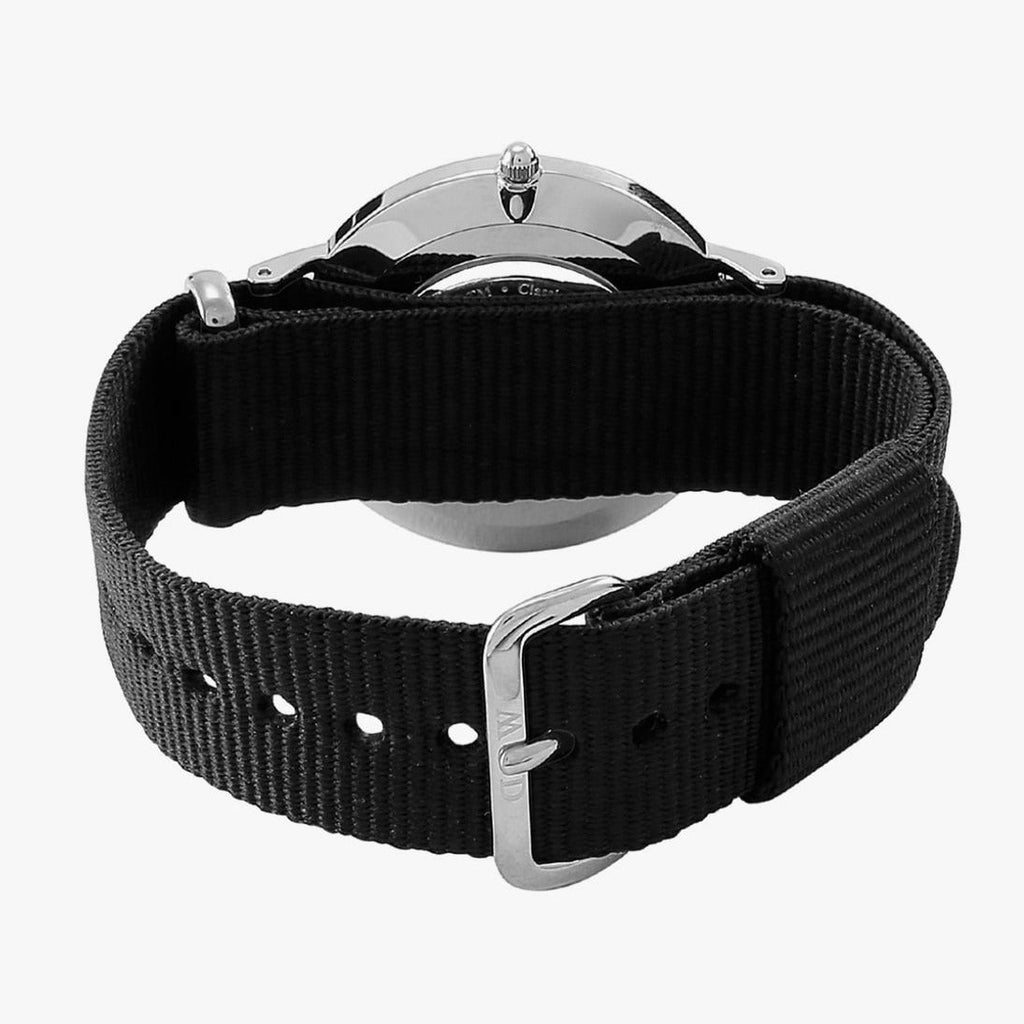 Daniel Wellington Classic Cornwall White Dial Black Nylon Strap Watch For Men - DW00100258 Buy Now By Daniel Wellington