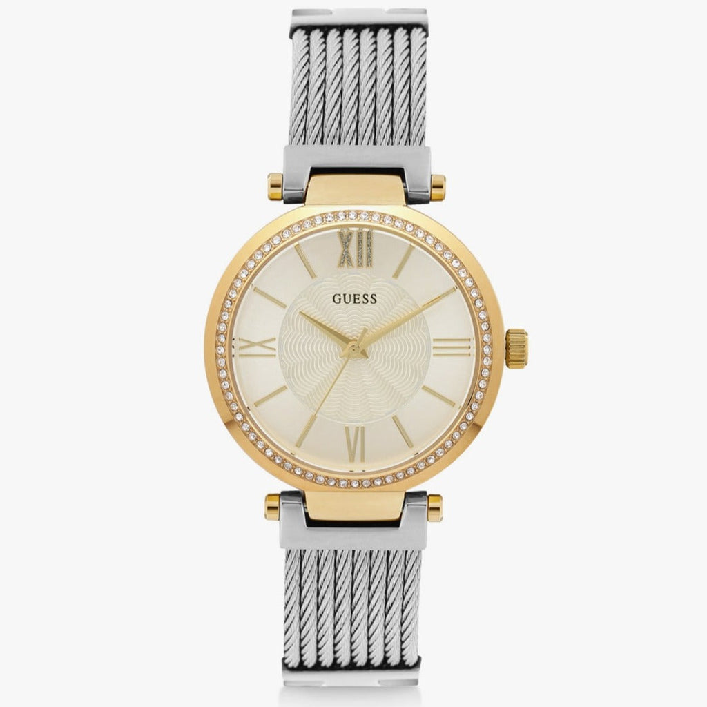 Guess Soho Diamonds Silver Dial Silver Mesh Bracelet Watch for Women - W0638L7 Buy Now By Guess