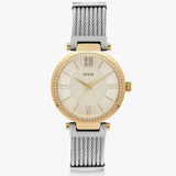 Guess Soho Diamonds Silver Dial Silver Mesh Bracelet Watch for Women - W0638L7 Buy Now By Guess