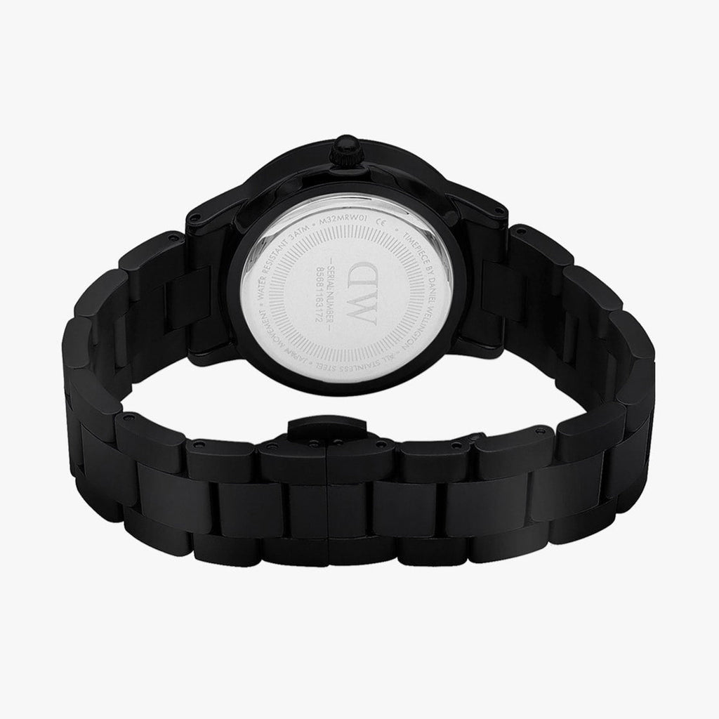Daniel Wellington Iconic Link Ceramic Black Dial Black Steel Strap Watch For Women - DW00100414 Buy Now By Daniel Wellington