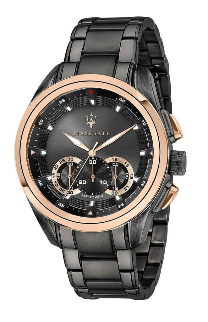 Maserati Traguardo 45mm Gun Metal Stainless Steel Black Watch For Men - R8873612016 Buy Now By Maserati