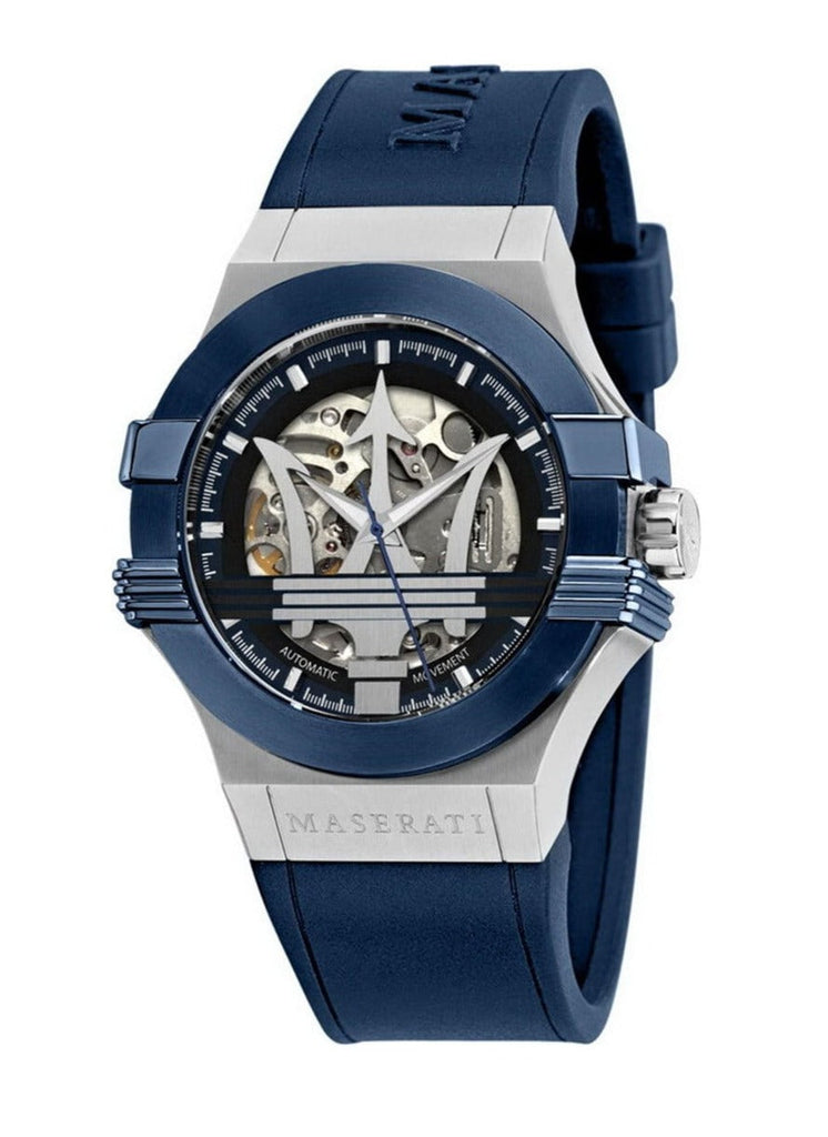 Maserati Potenza 42mm Blue Dial Automatic Silicone Strap Watch For Men - R8821108028 Buy Now By Maserati