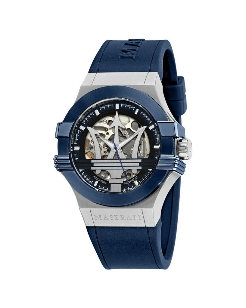 Maserati Potenza Skeleton Dial Quartz Blue Silicon Watch For Men - R8821108028 Buy Now By Maserati