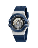 Maserati Potenza Skeleton Dial Quartz Blue Silicon Watch For Men - R8821108028 Buy Now By Maserati