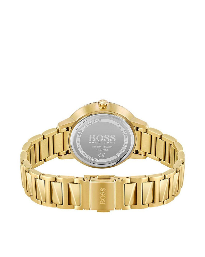 Hugo Boss Signature Gold Dial Gold Steel Strap Watch for Women - 1502541 Buy Now By Hugo Boss