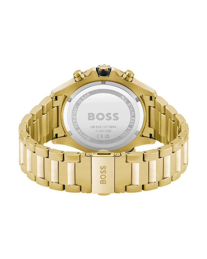 Hugo Boss Ikon Blue Dial Gold Steel Strap Watch for Men - 1513340 Buy Now By Hugo Boss