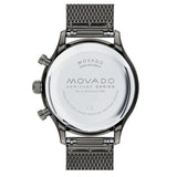 Movado Heritage Calendoplan Chronograph Black Dial Grey Mesh Strap Watch for Men - 3650100 Buy Now By Movado