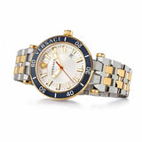 Versace Greca Sport Quartz White Dial Two Tone Steel Strap Watch For Men - VEZ300521 Buy Now By Versace