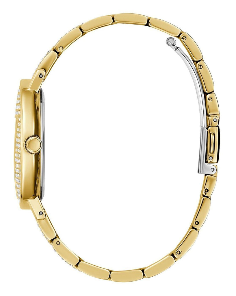 Guess Trend Diamonds Gold Dial Gold Steel Strap Watch for Women - GW0512L2 Buy Now By Guess