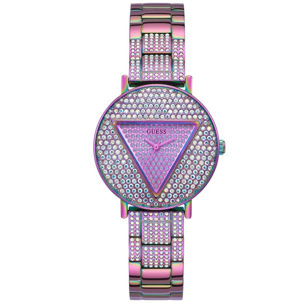 Guess Trend Diamonds Purple Dial Purple Steel Strap Watch for Women - GW0512L4 Buy Now By Guess
