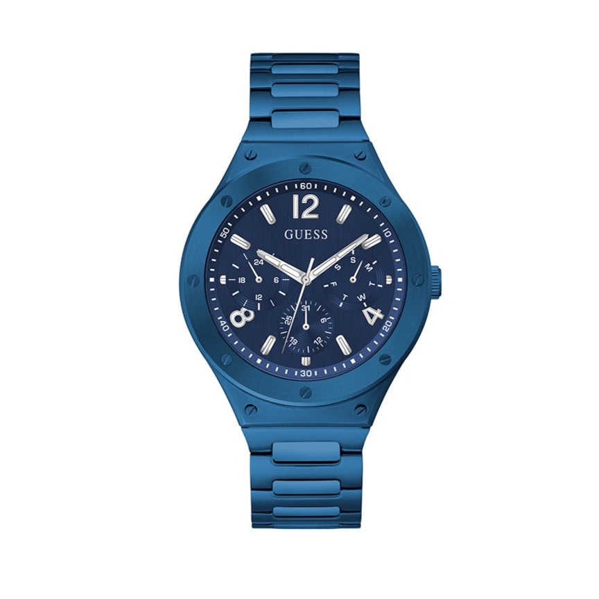 Guess Scope Multifunction Blue Dial Blue Steel Strap Watch for Men - GW0454G4 Buy Now By Guess
