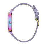 Guess Dahlia Analog Silver Dial Purple Leather Strap Watch For Women - GW0529L4 Buy Now By Guess