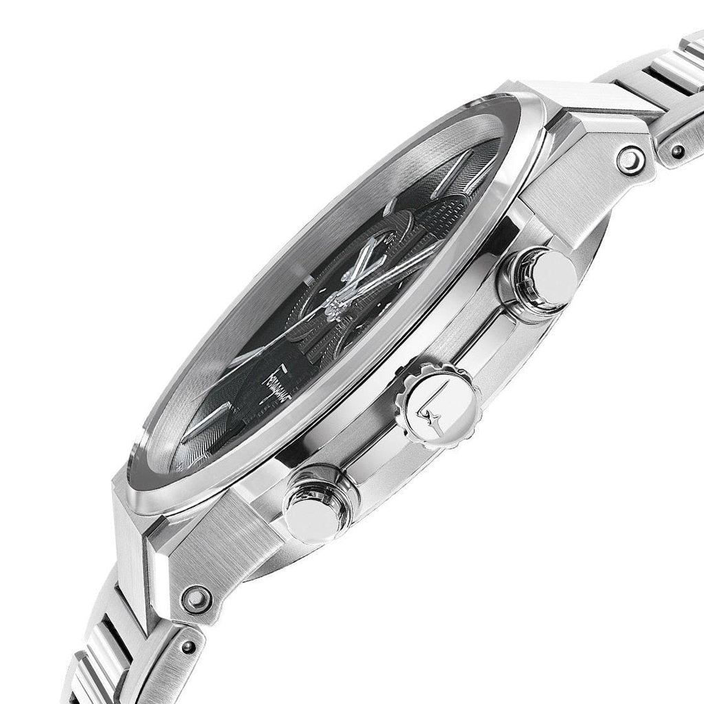 Salvatore Ferragamo Sapphire Chrono Black Dial Silver Steel Strap Watch for Men - SFME00321 Buy Now By Salvatore Ferragamo