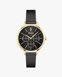 Hugo Boss Flawless Black Dial Black Mesh Bracelet Watch for Women - 1502627 Buy Now By Hugo Boss