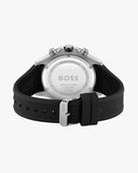 Hugo Boss Globetrotter Grey Dial Black Silicone Strap Watch for Men - 1513931 Buy Now By Hugo Boss